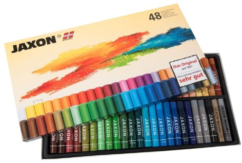 Honsell 47448 - Jaxon Ölpastellkreide, 48er Set im Kartonetui, brillante, lichtechte Farben, ideal für Künstler, Hobbymaler, Kinder, Schule, Kunstunterricht, frei von Schadstoffen