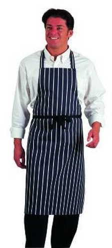 Delantal, 100% algodón, 4 colores, corbatas largas (NEGRO)