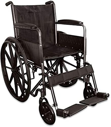 Reliance Medical Leggera Sedia a Rotelle ad Autospinta e Confortevole, Dispositivo di Mobilità per Adulti, Disabilità, Utenti Bariatrici e Disabili, Sedia a Rotelle Portatile, 90cm x 46cm x 42cm