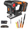 WORX 20V Cordless Universal Saw WX550.3, PowerShare, Jigsaw and Reciprocating Saw, 2 Saws in 1, Accepts All Standard Blades, 2 Batteries