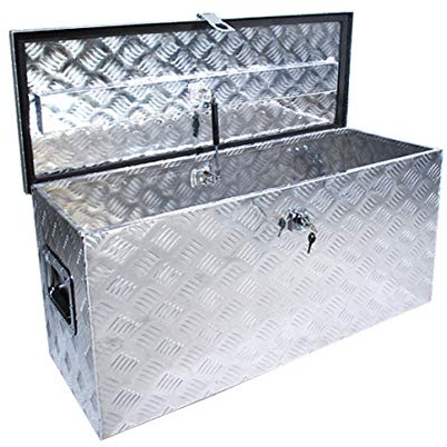 HELO Truckbox Transportkiste Alubox Transportbox Werkzeugkiste Transport Kiste Box versch. Ausführungen (A6 (88,5cm/33,5cm/40,5cm))