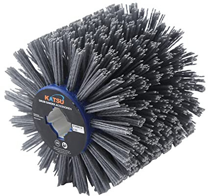 KATSU Spazzola per ruota da disegno 120mm Grit #120 Tamburo abrasivo Legno Acciaio brunitura Ruota per lucidatura Smerigliatrice angolare Bruciatore Lucidatore Ricambio SP10009333