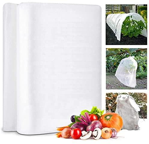 SAIJIAN Voile d'hivernage pour Plantes 2m x 10m Housses de Protection pour Plantes 30 g/m² Toison Non-tissée Voile Hivernage Plante Exterieur Résistant au Froid au Gel Housse Protection Plante Hiver