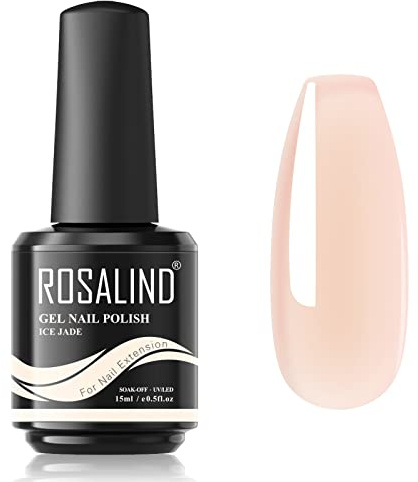 ROSALIND 7 in 1 Builder Nail Gel, 15 ml Nudo Rosa Gel Costruttore per Unghie, Nail Estensione Rinforzante Riparazione Estensione, Smalto UV/LED Nail Art