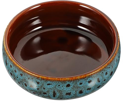 BESPORTBLE Glazed Ceramic Succulent Flower Pot - Bonsai Pots Large Lotus Bowl Planter with Water Storage Round Flower Container Bowl for Indoor Cactus Plants Decorative Garden Home Office