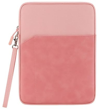 Funda para tablet de 9 a 11 pulgadas, delgada, elegante, bolsa de viaje acolchada y protectora, color rosa