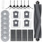 22 Stück Zubehörset für Dreame L10s Ultra Gen 2/ L10s Pro Ultra Heat/Mova E30 Ultra/x30 ultra, 1*Hauptbürste 4*Staubbeutel 6* Wischtücher 4*Filter 6*Seitenbürsten, Ersatzteile Saugroboter