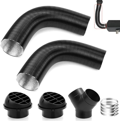 Accesorios de Calentador de Estacionamiento Diésel Juego de Tubos en Y de 75mm Conducto de Calefacción de Coche Manguera de Calentador de Estacionamiento para tubo de Calefacción de 75mm