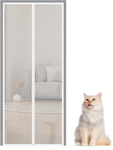 Porte Moustiquaire pour Chats,Porte Anti-Fugue pour Chats | Barrière pour Bébé Respirante, Grillage Renforcé pour Garage Couloir Cuisine Patio Entrepôt Chambre Appartement