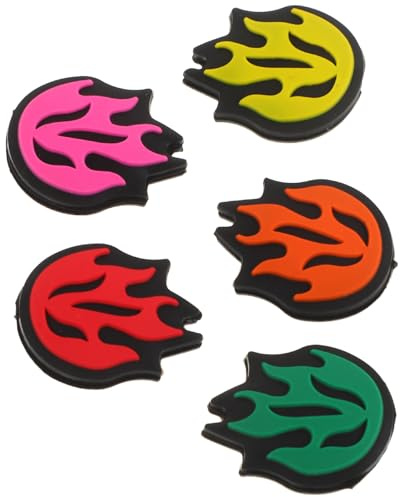 MAGICLULU Amortisseur de Vibrations pour Raquette de Tennis Lot de 5 Pièces Silicone Souple Couleurs Variées Fixation Extérieure Facile