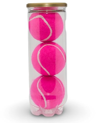 Price Pelotas de tenis de colores fabricadas en el Reino Unido, paquete de 4 unidades, rosa, 1 x 3Pink balls