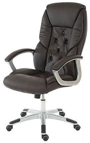 Mendler Fauteuil de Bureau Pro L42 XXL, Charge 150kg, Similicuir - Marron