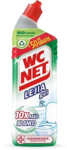 WC Net - Lejía Gel Mountain Fresh para Wc, Limpia, Higieniza y Blanquea Inmediatamente, 800ml, El embalaje puede variar
