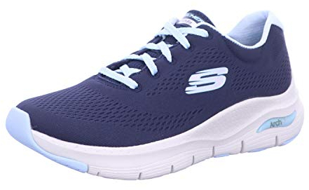 Skechers Damen Arch Fit Big Appeal Turnschuh, Navy Knit Mesh Lt Blue Trim, 40 EU