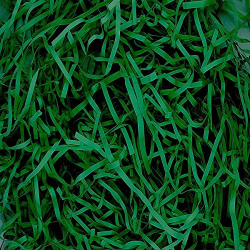 100g Shredded Kraft Paper Ideal for Gift Packaging Hamper Filling - Dark Green Shredded Papers