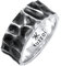 Kuzzoi Herrenring im Hammerschlag Design, Bandring massiv (10 mm) breit in 925 Sterling Silber, Silberring geschmiedet oxidiert, Ring für Männer, Bikerring, Ringgröße 66, 0602891921_66