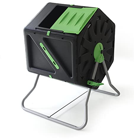 PALMAT - Heavy Duty 105L Trommelkomposter – Komposteimer, Gartenkomposter, Biomülleimer, Für Küchenabfälle und Kompost (28 Gallonen)