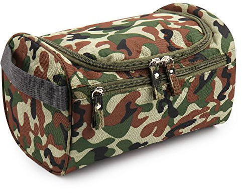 ONEGenug Kulturbeutel Reise Kulturtasche Herren & Damen Kosmetiktasche Zum Aufhängen Waschtasche für Jungen & Mädchen Tarnfarbe