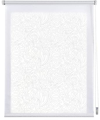 STORESDECO - Tenda a Rullo Fantasia, Tenda a Rullo Traslucida | Bianco Cachemire, 90 cm x 180 cm