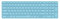 Rapoo E9700M kabellose Tastatur Wireless Keyboard wiederaufladbarer Akku flaches Aluminium Design DE-Layout QWERTZ PC & Mac - blau