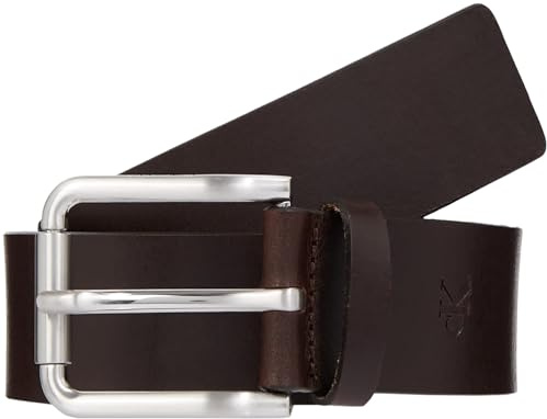 Calvin Klein Cinturón Hombre Classic Roller Casual de piel, Marrón (Bitter Brown), 90 cm