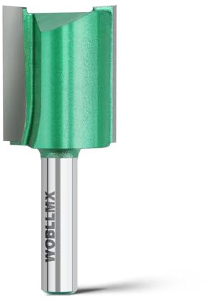 WOBLLMX 8mm Schaft Bündigfräser,Ø25mm Arbeitslänge 30mm,Hartmetall Klinge Handlich,langlebig und scharf für CNC Schaftfräser für Dichteplatte Massivholz