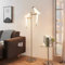 Stehlampe Wohnzimmer Moderne Gold Papier Kran Swing Vogel LED Stehlampe,3000K Warme Acryl Lampenschirm Metall Basis Stehlampen FüR Wohnzimmer Schlafzimmer BüRo Studie Lesen, 2 Kopf