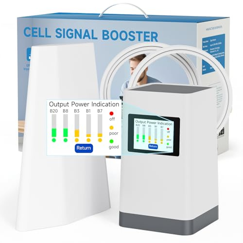 Amplificatore Segnale Cellulare 4G/3G/GSM con Antenna Integrata - Supporto Reti LTE e Band 1/3/7/8/20 | Ripetitore GSM Potente per Migliorare la Copertura | Compatibile con Reti 5G