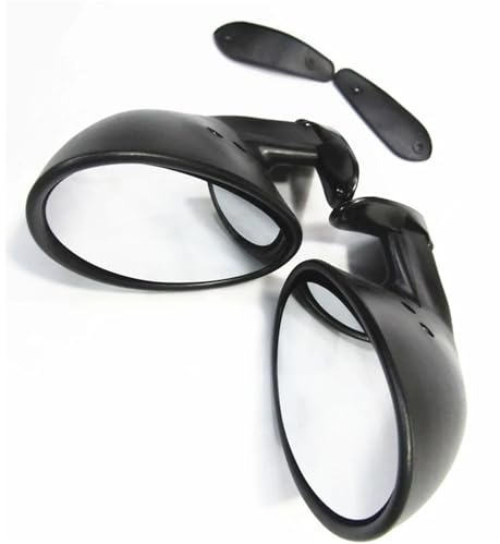Wing Mirror Assembly 1 Pair Mirrors Universal Classic Style Rearview Mirror Custom Car Door Side Wing Mirrors Complete Wing Mirrors(Black and white lens)