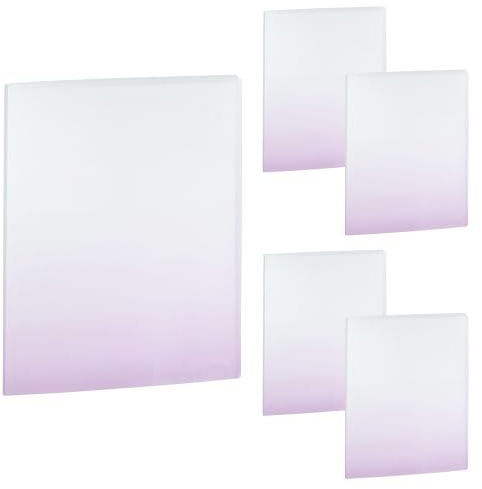 Idena 90385 - Carpeta de presentación A4, 5 unidades con 20 bolsillos transparentes cada una, carpeta de presentación de plástico en blanco-morado, carpeta para certificados, documentos y mucho más.