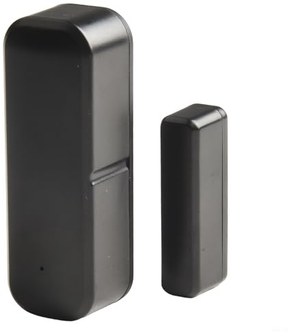 Sensor de puerta para sistema doméstico, detector inalámbrico de apertura/cierre con control de aplicación, compatible con voz para Alexa y Home, color negro