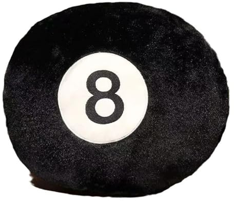 Simulation Billiards 8 Ball Plush Pillow Stuffed Soft Eight Pool Players Home Decor Indoor Sport(43cm)