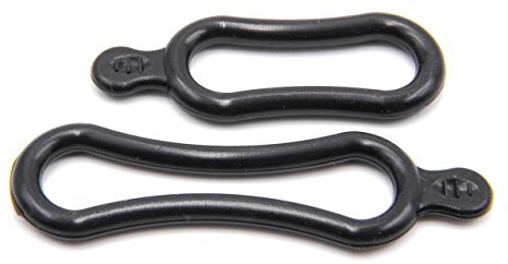 vhbw 2x Rubber Band for Various Bicycle Lamps, Lights - Mount Band Set (1x Large, 1x Small), Black