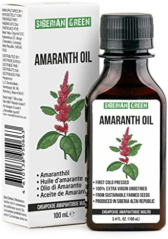 Sibirisches Amaranthöl | 100% Natürliches Kaltgepresstes Öl 100 ml / 3.4 fl oz | Unraffiniert, Roh, Vegan