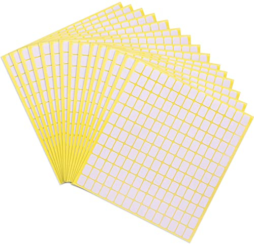 2700 Pcs 13 X 8mm Matte White Label Sticker, Small Sticky Labels to Write On Price Tags Stickers Small Sticky Labels for Jars Diamond Art Boxes File Folders Envelopes