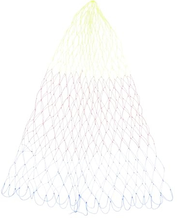 INOOMP Rete da Pesca a Maglia senza Nodi Filo Gelatinato Resistente per Amanti della Pesca per Cesto Colorato da Sostituzione