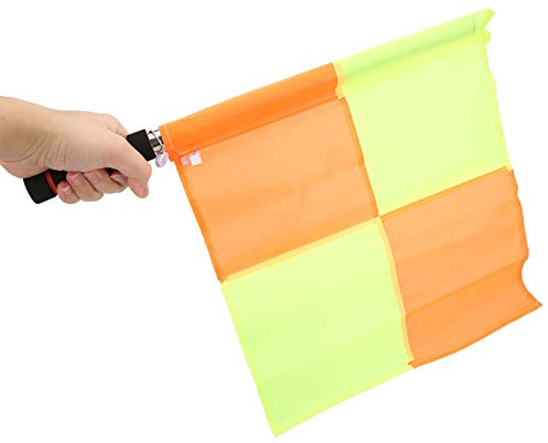Gavigain 2Pcs Us Soccer Ar Flag,Referee Flags Linesman Hand Flags for Soccer Football Training with Storage Bag