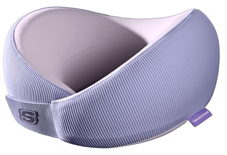 Skechers Women's Memory Foam Neck Pillow, Comfortable & Breathable Travel Pillow,Neck Pillow Airplane for Travel, Car Rides, Home, and Office Use, Ergonomic Design for Men and Women,Purple