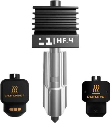 HIKUDIY Tête d'impression 0.4 mm en acier trempé à haut débit pour Bambulab H2D/H2D Laster, tête d'impression d'extrudeuse de buse amovible pour imprimante 3D Bambulab H2D