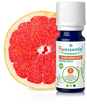 Puressentiel Olio Essenziale di Pompelmo – Contribuisce al drenaggio e alla disintossicazione – Botanicamente e Biochimicamente Definito – Agricoltura Biologica – Vegan e Cruelty Free – 10 ml