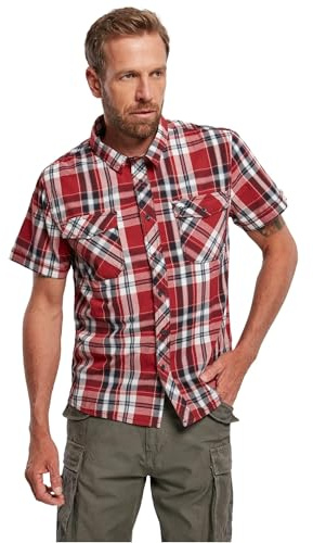 Brandit Roadstar Shirt Short Sleeve, Color: red, Size: L