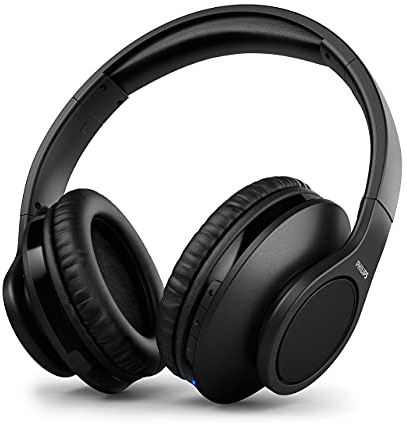 Philips Auriculares Bluetooth/Cancelación de Ruido, 18h de Reproducción, Diseño Premium, Control de Volumen/Auriculares Inalámbricos/Cascos Philips TAH6206BK/00