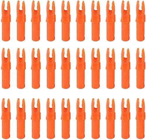 ELONG OUTDOOR 30Pcs Arc Flèche Nock, Portable Arc Flèche Encoche Insert Queue Tir À l'arc Accessoire pour 6mm Shaftment, Accessoires de tir à la Chasse