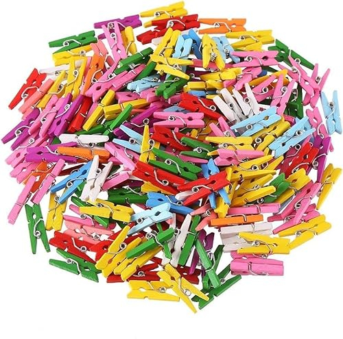 200 Stück Wäscheklammern Holz,JOFONY 2,5cm Mini Holzklammern,Holzwäscheklammern für Fotowand Verpackung Gastgeschenk Hochzeitsdekorationen