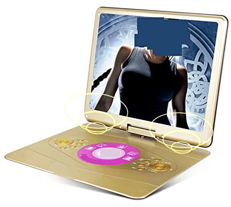 DVD-spelare för TV, HD LED 14 skärm 20 tums DVD EVD-spelare Super Slim Game Hemma Bärbar Rörlig 3D-skiva Videomaskin Högtalare TV för familjefilmer