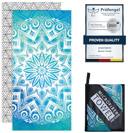 Startseite 200 x 90 cm Microfibre Towel - Large Size Quick Drying Microfibre Beach Towels for Adults, Sand-Free, Absorbentextra large Beach Towels for Adults - Includes Storage Bag (Flower)