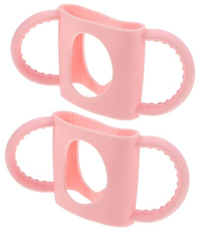 CLISPEED 2pcs Silicone Handles, Non-Slip Lightweight Grip, Compatible with Dr Brown Milk Bottles, Portable Support for Toddlers