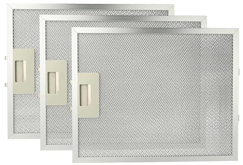 vhbw 3x filtro anti-grasso sostituisce Gorenje 127036 per cappa da cucina - 32 x 25,9 x 0,85 cm, metallo