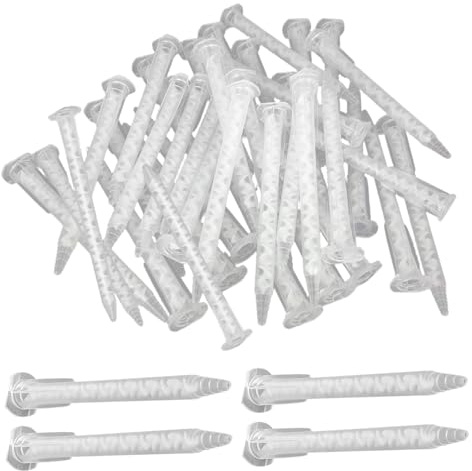 50 boquillas mezcladoras de epoxi estáticas para mezclar tubos de boquilla para aplicador de adhesivo de 50 ml, herramientas
