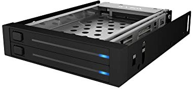 ICY BOX Wechselrahmen für 2x 2,5 (6,35 cm) SSD/HDD für 1x 3,5 Schacht, HotSwap, Aluminium/Kunststoff, IB-2226StS